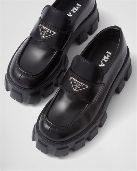 prada loafrers|Prada monolith loafers women's.